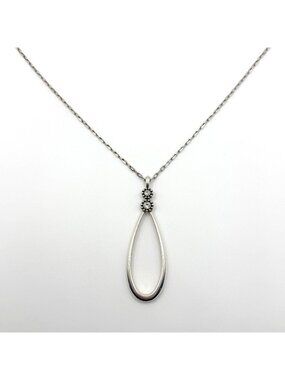Brighton Twinkle Loop Linx Convertible Silver Teardrop Pendant Necklace